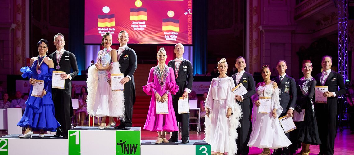 Siegerehrung WDSF Open Senior IV Standard. Foto:
